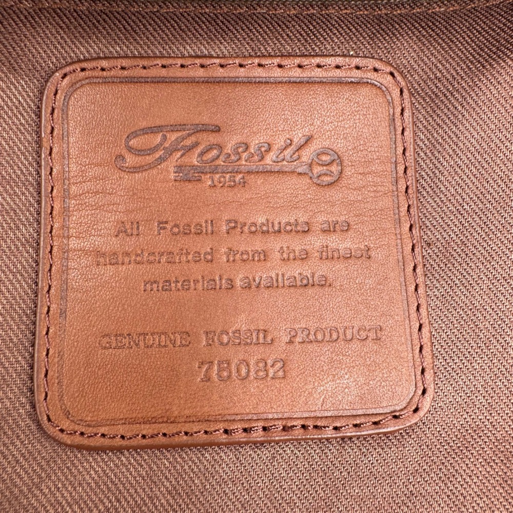 NWT Fossil Constance Shopper Tote Basketweave Shoulder Bag Women Brown Boho Chic - Picture 10 of 16